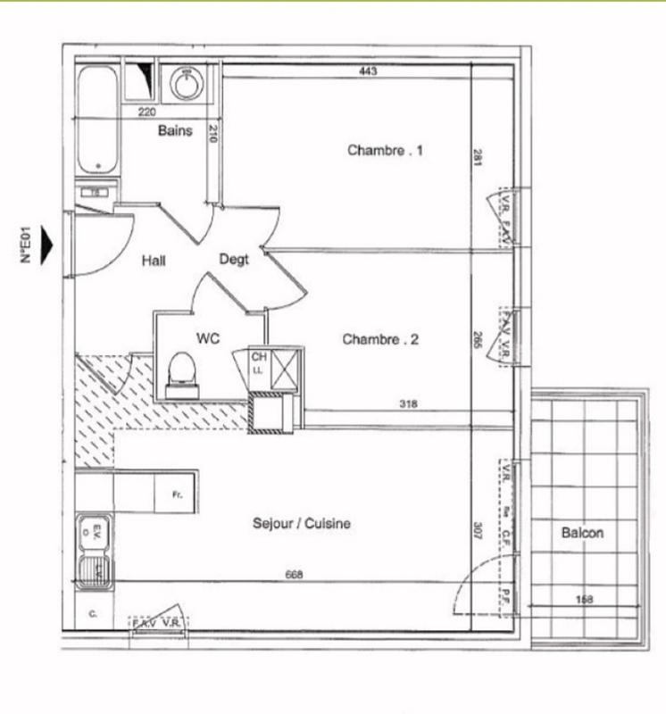 Appartement - 55 m² - 3 pièces