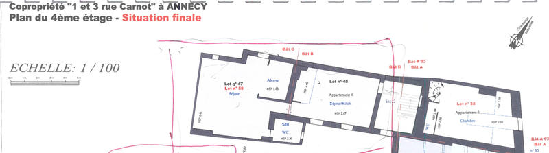 Appartement - 55 m² - 3 pièces