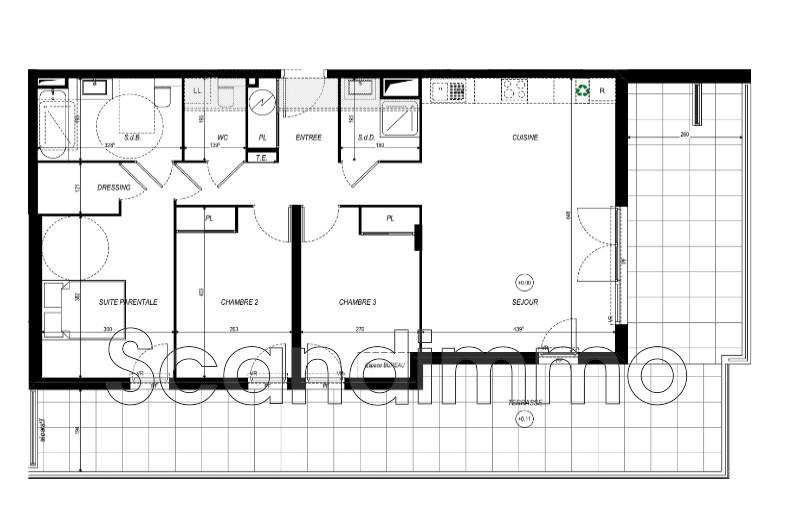 Appartement - 86 m² - 4 pièces