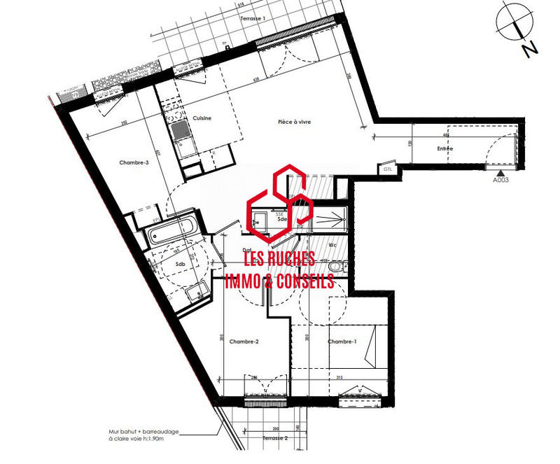 Appartement - 83 m² - 4 pièces