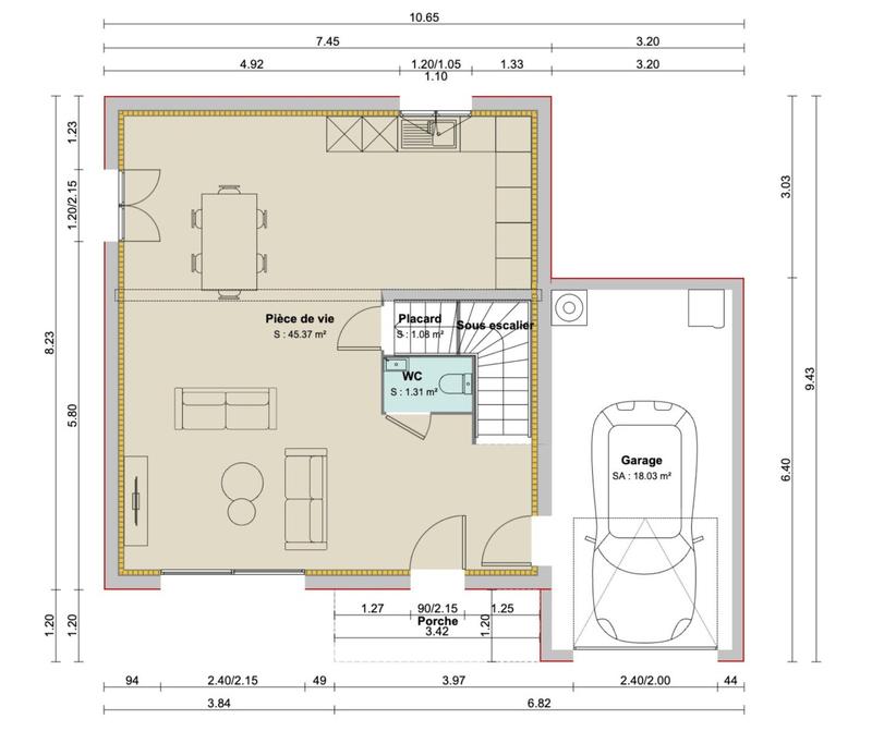 Maison - 95 m² - 4 pièces
