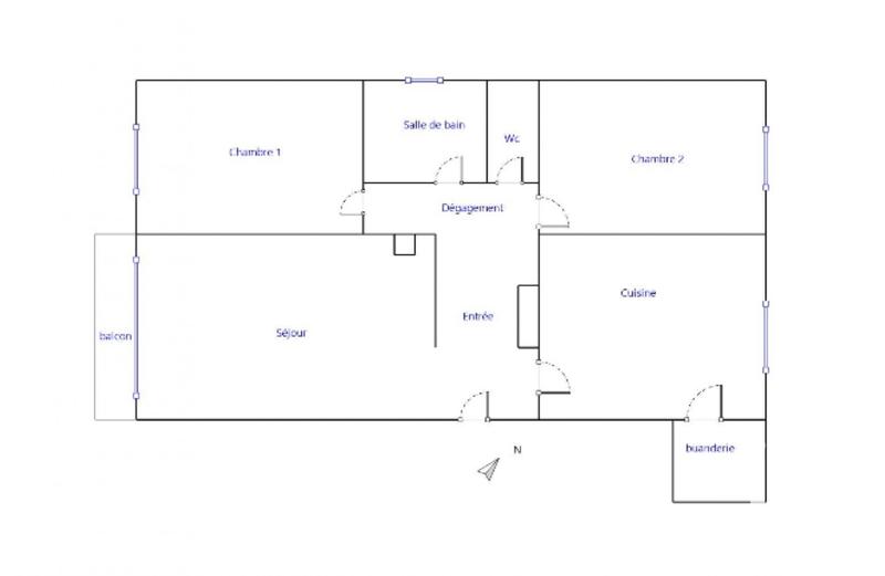 Appartement - 64 m² - 3 pièces