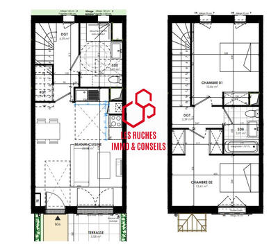 Appartement - 67 m² - 3 pièces