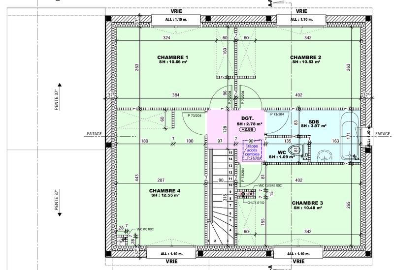 Maison - 105 m² - 6 pièces