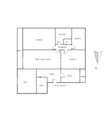 Appartement - 92 m² - 5 pièces