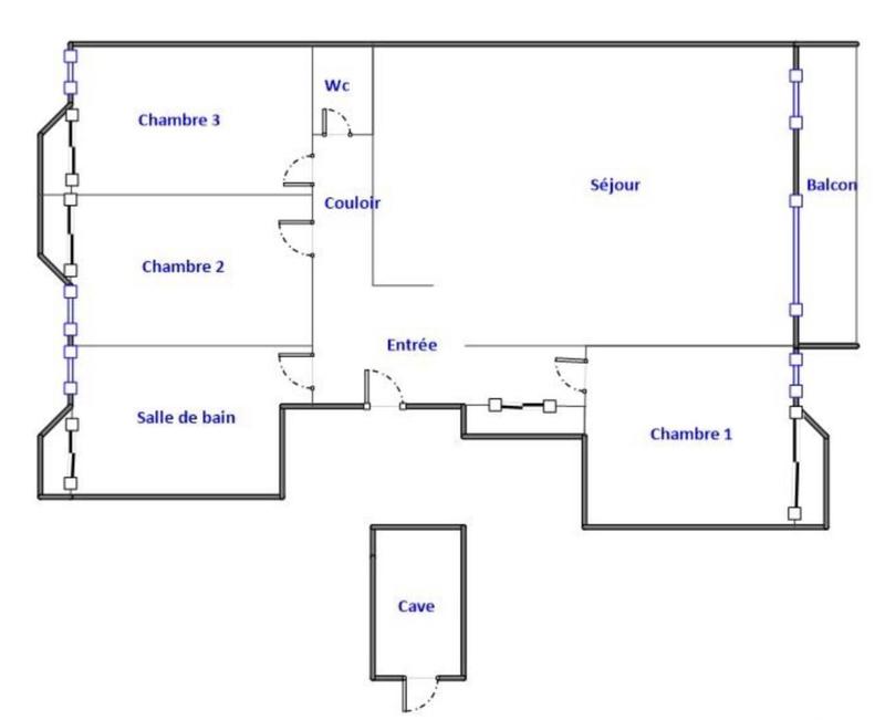 Appartement - 75 m² - 4 pièces