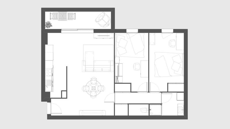 Appartement - 57 m² - 3 pièces