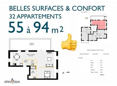 Appartement - 53 m² - 3 pièces