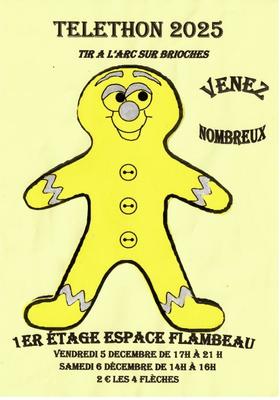 Telethon - tir à l'arc sur brioches