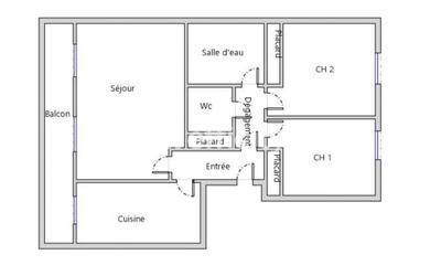 Appartement - 62 m² - 3 pièces