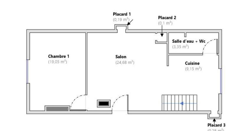Appartement - 75 m² - 3 pièces