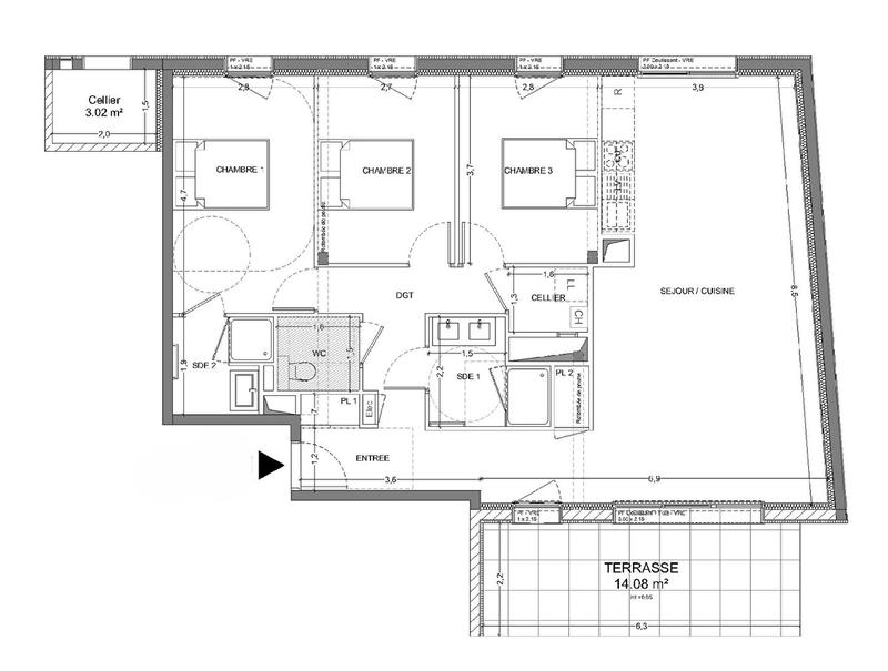 Appartement - 96 m² - 4 pièces