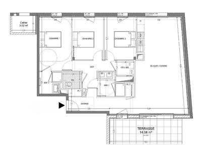 Appartement - 96 m² - 4 pièces