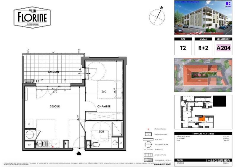 Appartement - 39 m² - 2 pièces