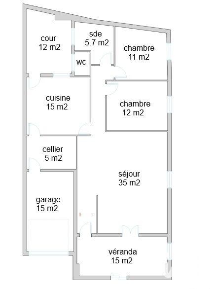 Maison - 90 m² - 3 pièces
