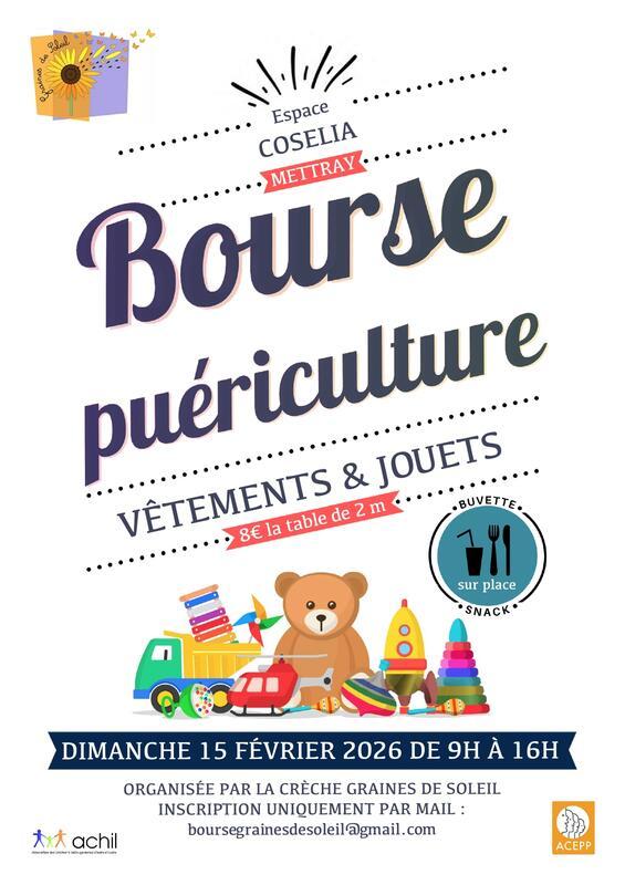 Bourse puériculture - jouets - vêtements