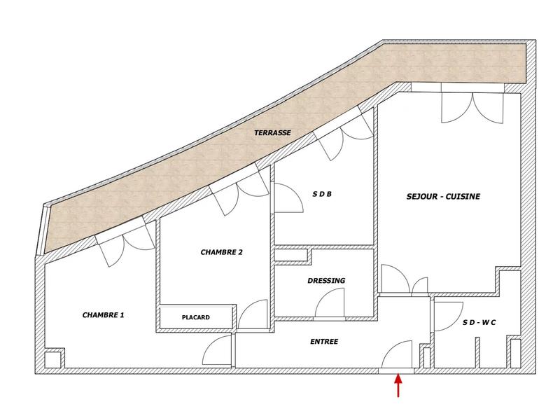 Appartement - 60 m² - 3 pièces