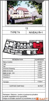 Appartement - 99 m² - 4 pièces