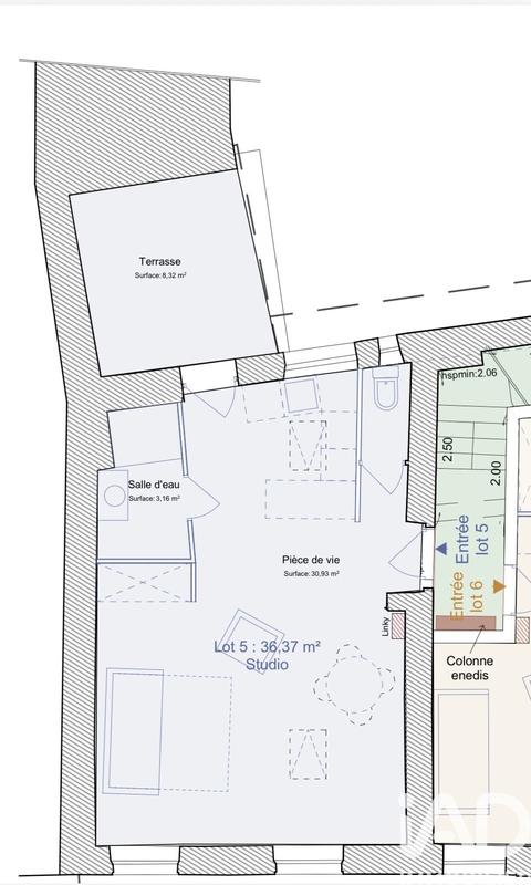 Appartement - 36 m² - 1 pièce