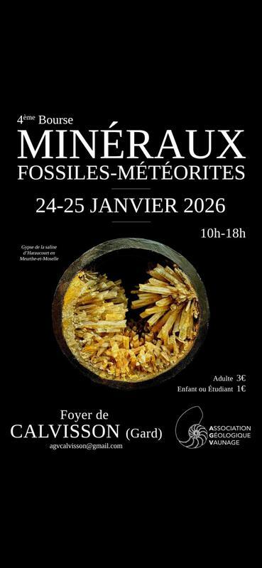 4ème bourse aux minéraux et fossiles