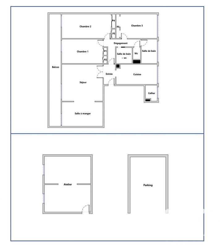 Appartement - 92 m² - 4 pièces
