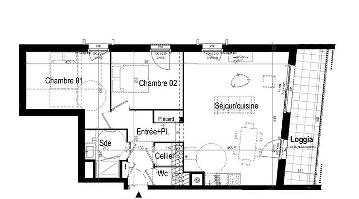 Appartement - 73 m² - 3 pièces