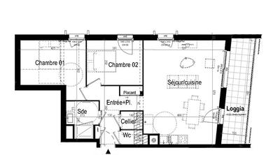 Appartement - 73 m² - 3 pièces