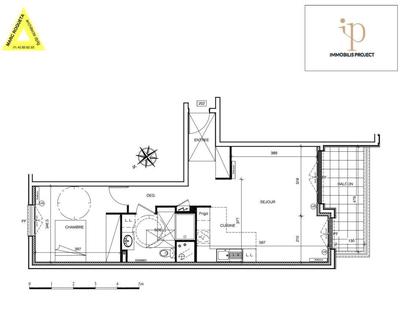 Appartement - 56 m² - 2 pièces