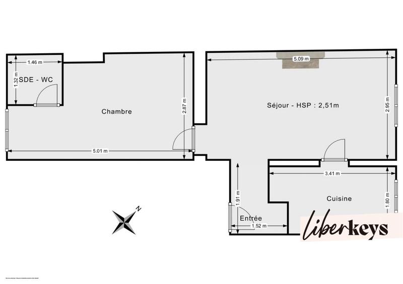 Appartement - 36 m² - 2 pièces
