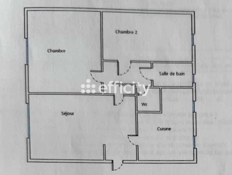 Appartement - 57 m² - 3 pièces