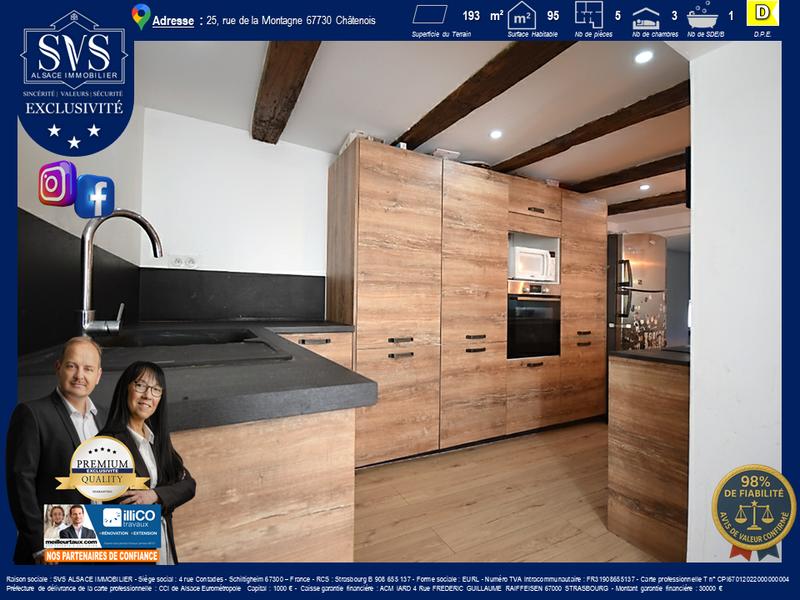 Maison - 96 m² - 5 pièces