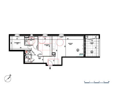 Appartement - 68 m² - 3 pièces