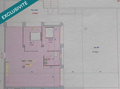 Appartement - 87 m² - 3 pièces