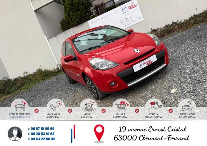 Renault Clio III 1.2i 16v 75Cv Red Color Dynamique Crit'Air 1 *1°Main*175 000Km*Véhicule Sous Garantie*Ct Révision Kit Distribution Ok*Carte Grise Moitié prix (Véhicule plus de 10 ans)*Plus 100 Points Contrôles Effectue*Pneus 4 saisons ("M+S")*Climatisati