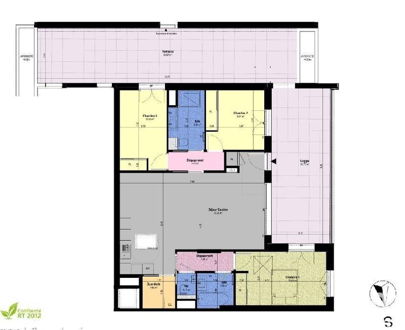 Appartement - 90 m² - 4 pièces