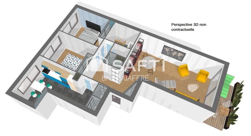 Appartement - 66 m² - 3 pièces