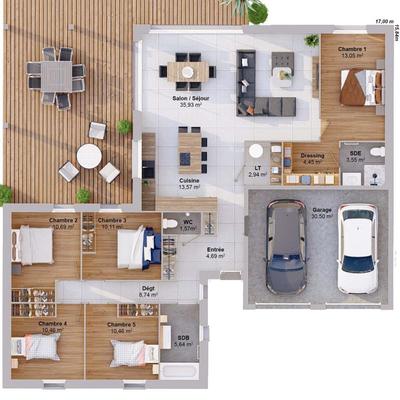 Maison - 136 m² - 7 pièces