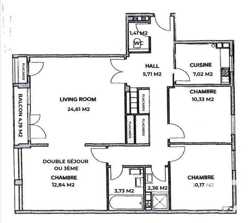 Appartement - 86 m² - 4 pièces