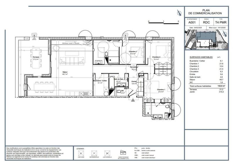 Appartement - 132 m² - 4 pièces