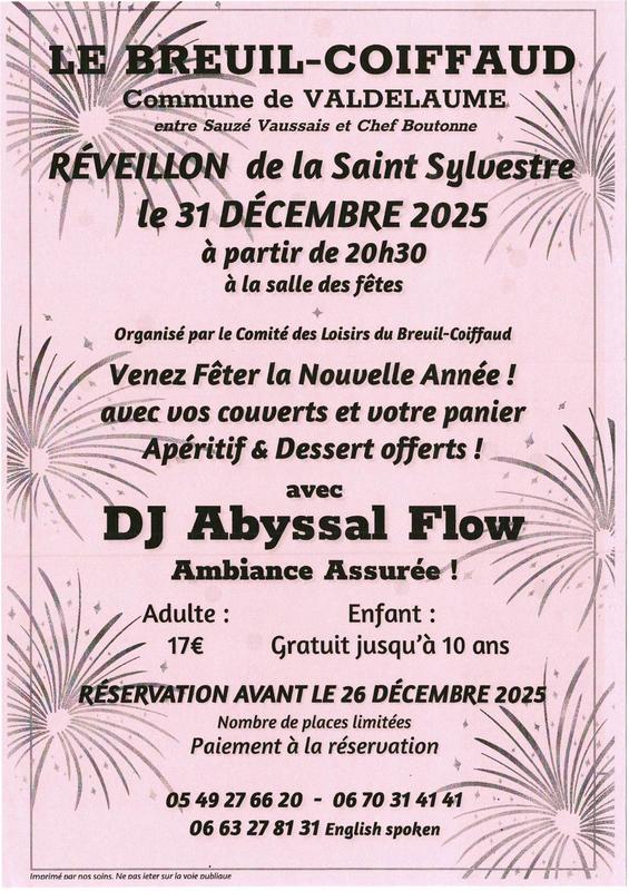 Réveillon de la Saint-Sylvestre - le Breuil-Coiffaud
