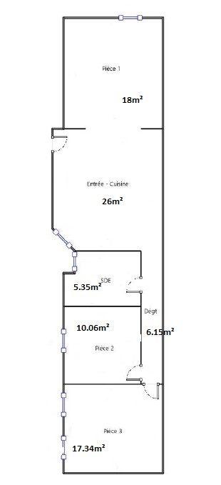 Appartement - 83 m² - 3 pièces