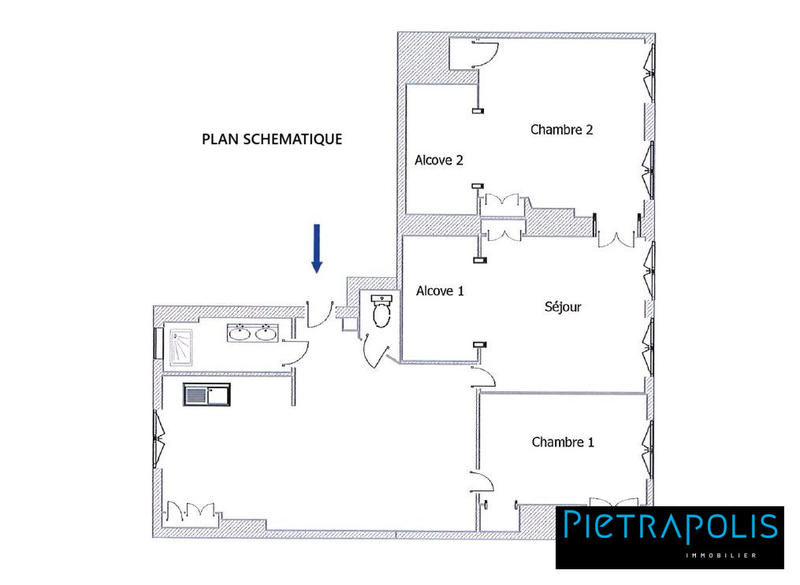 Appartement - 90 m² - 3 pièces