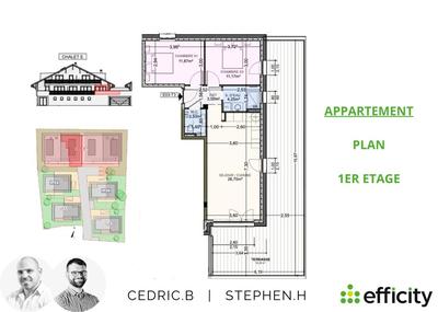 Appartement - 60 m² - 3 pièces