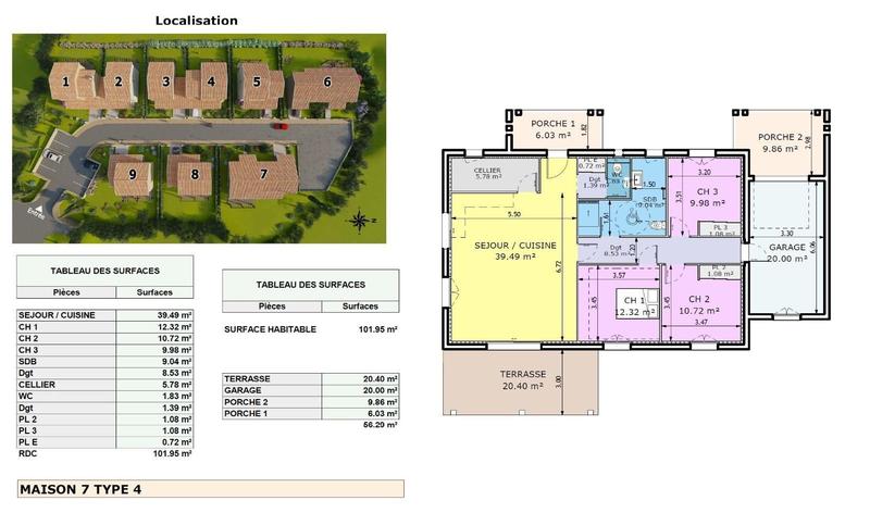 Maison - 102 m² - 4 pièces