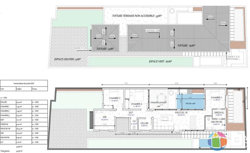 Villa - 92 m² - 4 pièces