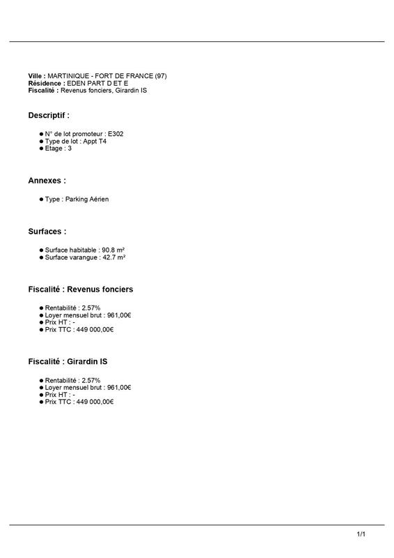 Appartement - 48 m² - 1 pièce