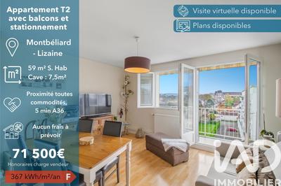 Appartement - 59 m² - 3 pièces