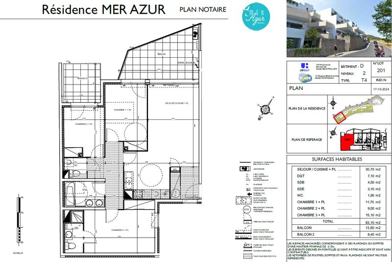 Appartement - 83 m² - 4 pièces