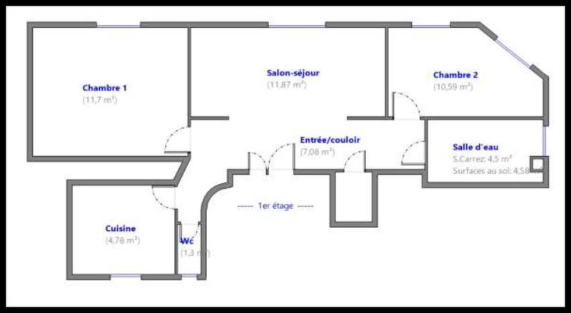 Appartement - 53 m² - 3 pièces