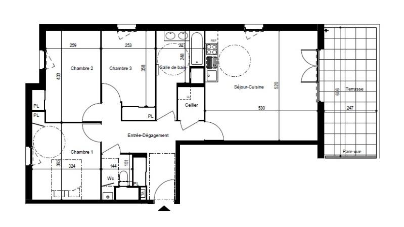 Appartement - 83 m² - 4 pièces